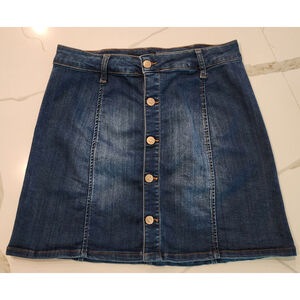 Celebrity Pink Button-down Front Stretch Denim Jean Skirt Women's Juniors 11/30